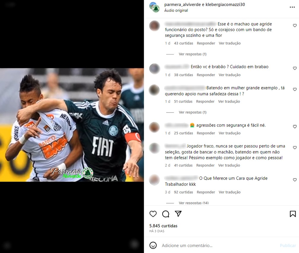 Kleber Gladiador compartilha vídeo em que aparece dando cotoveladas e tapas em outros jogadores dias após acusação de agressão contra mulher