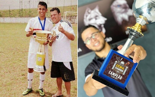 Das chuteiras à navalha: jovem abandona pré-contrato com time de futebol para se tornar barbeiro