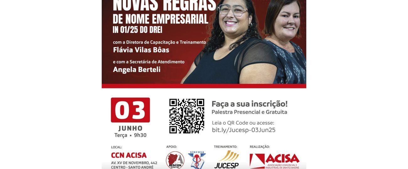 ACISA promove palestra sobre as novas regras de nome empresarial
