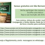 São Bernardo do Campo será palco do Projeto “Conjugando o Verbo Adotar” com saraus gratuitos