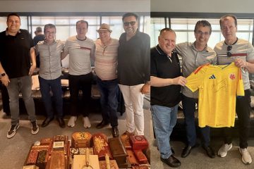 Sidney Oliveira recebe Raul Gil em almoço especial na sede da Ultrafarma, em Santa Isabel/SP