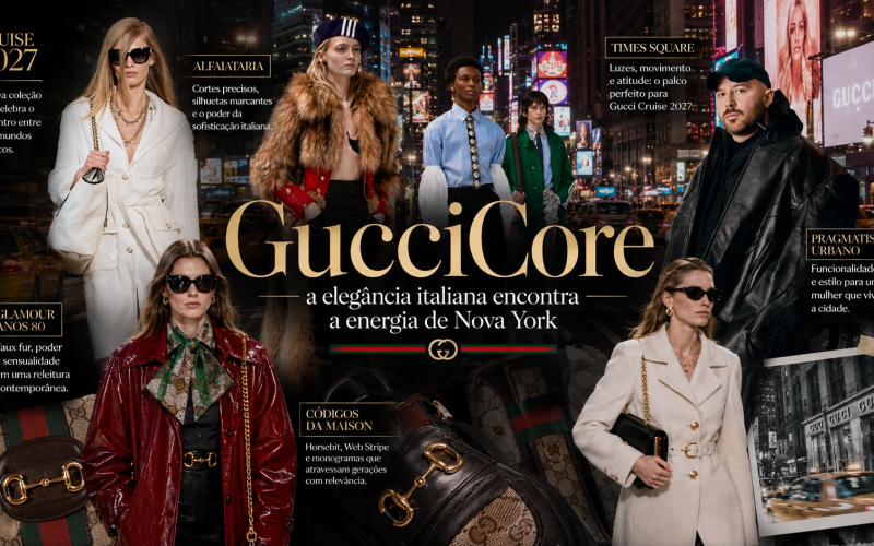 Elisabete Bohemio Baccelli analisa como a Gucci levou o luxo italiano para o ritmo urbano de Nova York